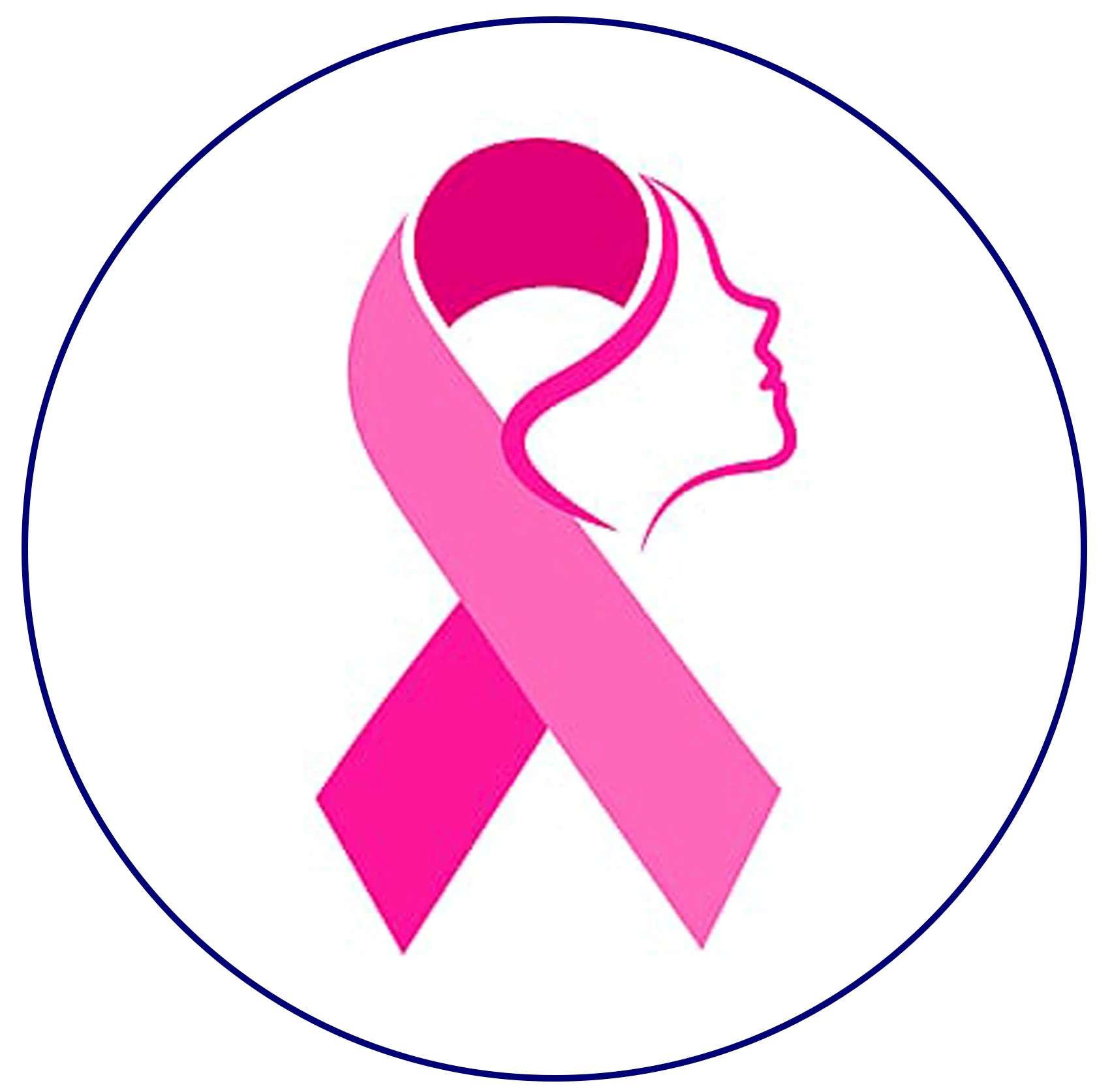 Breast cancer awareness ribbon with a pink background